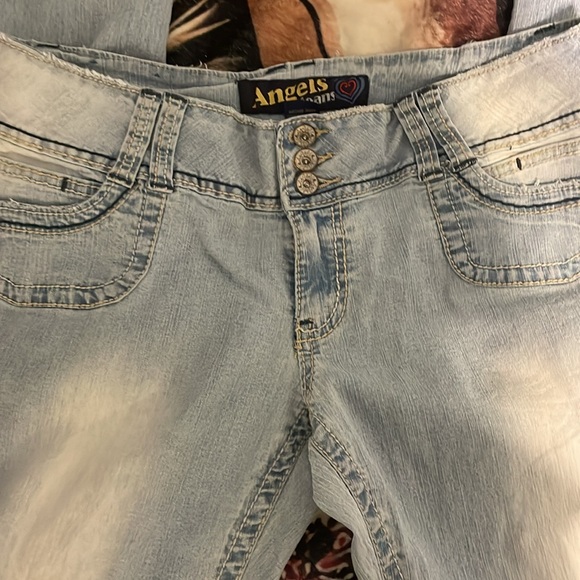 Angels Women's Light Blue Straight Leg Jeans - Picture 2 of 7